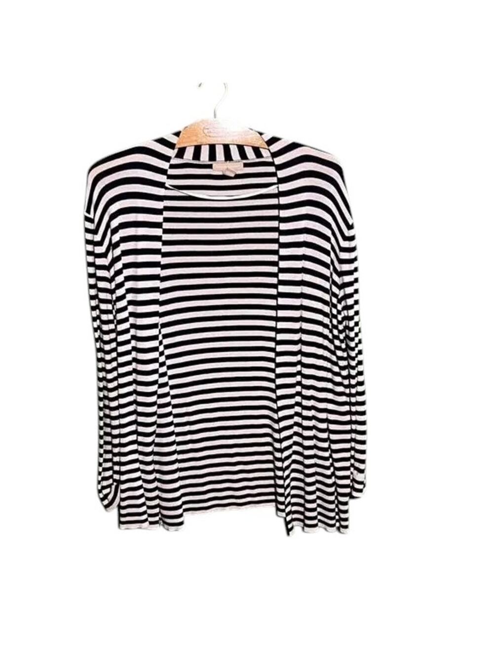 Banana Republic Black White Striped Long Sleeve Turtleneck Top XL